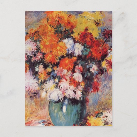 Pierre Auguste Renoir Vase of Chrysanthemums Briefkaart (Voorkant)