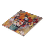 Pierre-Auguste Renoir Vase of Chrysanthemums Tegeltje (Zijkant)