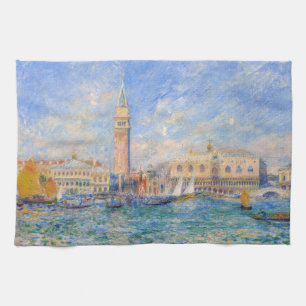 Pierre-Auguste Renoir - Venetië, het Dogepaleis Theedoek