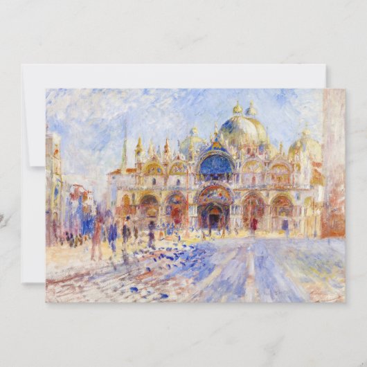 Pierre-Auguste Renoir - Venetië, Piazza San Marco Bedankkaart (Voorkant)