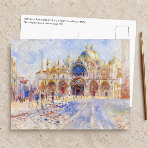 Pierre-Auguste Renoir - Venetië, Piazza San Marco Briefkaart
