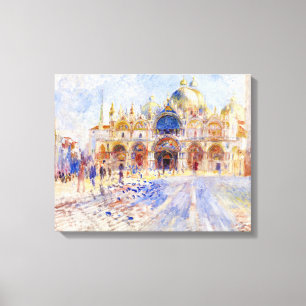 Pierre-Auguste Renoir - Venetië, Piazza San Marco Canvas Afdruk