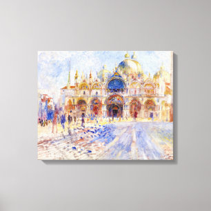 Pierre-Auguste Renoir - Venetië, Piazza San Marco Canvas Afdruk