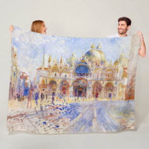 Pierre-Auguste Renoir - Venetië, Piazza San Marco Fleece Deken