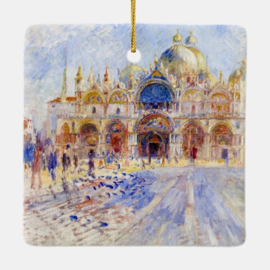 Pierre-Auguste Renoir - Venetië, Piazza San Marco Keramisch Ornament (Achterkant)