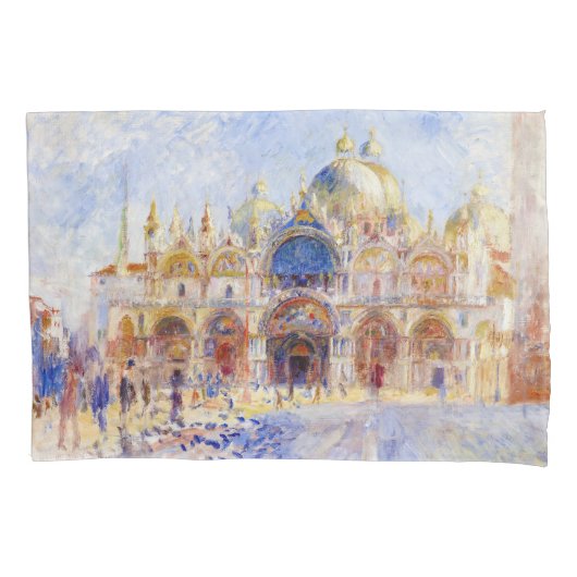 Pierre-Auguste Renoir - Venetië, Piazza San Marco Kussensloop (Voorkant)