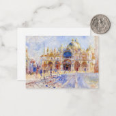 Pierre-Auguste Renoir - Venetië, Piazza San Marco Notitiekaartje (Voorkant / Achterkant in situ)