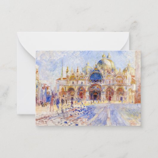Pierre-Auguste Renoir - Venetië, Piazza San Marco Notitiekaartje (Voorkant)