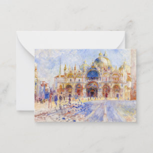 Pierre-Auguste Renoir - Venetië, Piazza San Marco Notitiekaartje