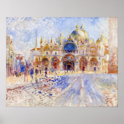 Pierre-Auguste Renoir - Venetië, Piazza San Marco Poster (Voorkant)