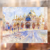 Pierre-Auguste Renoir - Venetië, Piazza San Marco Raamsticker (Vel 2)