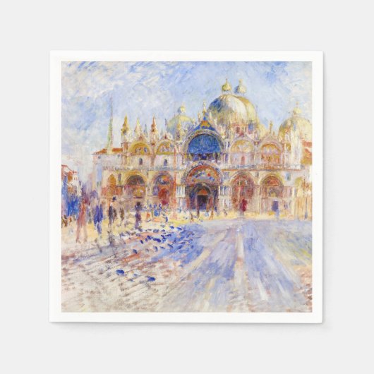 Pierre-Auguste Renoir - Venetië, Piazza San Marco Servet (Voorkant)