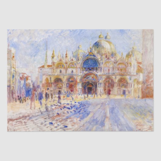 Pierre-Auguste Renoir - Venetië, Piazza San Marco Tissuepapier (Voorkant)