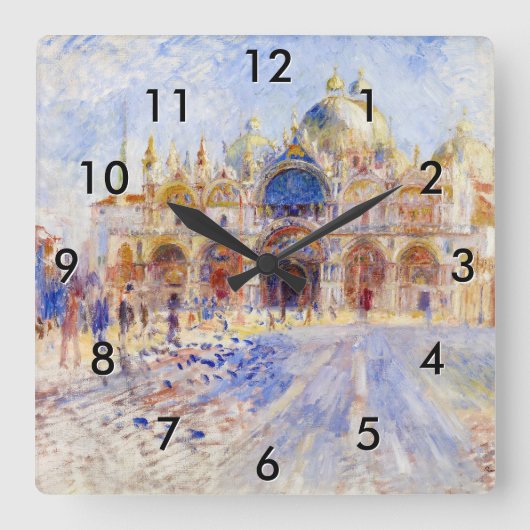 Pierre-Auguste Renoir - Venetië, Piazza San Marco Vierkante Klok (Voorkant)