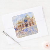 Pierre-Auguste Renoir - Venetië, Piazza San Marco Vierkante Sticker (Envelop)