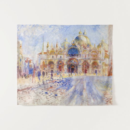 Pierre-Auguste Renoir - Venetië, Piazza San Marco Wandkleed (Voorkant (horizontaal))