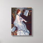 Pierre-Auguste Renoir - Vrouw aan de Piano Canvas Afdruk (Voorkant)