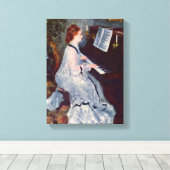 Pierre-Auguste Renoir - Vrouw aan de Piano Canvas Afdruk (Insitu (Houten vloer))