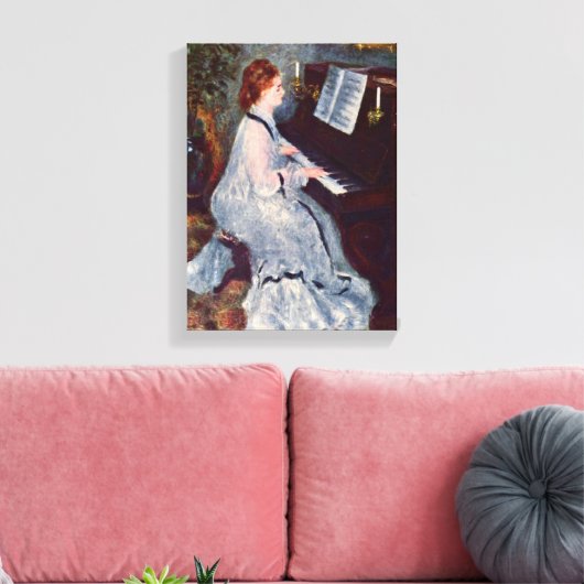 Pierre-Auguste Renoir - Vrouw aan de Piano Canvas Afdruk (Insitu (Woonkamer))