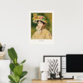 Pierre-Auguste Renoir Vrouw met Capeline Art Poster (Thuiskantoor)