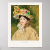 Pierre-Auguste Renoir Vrouw met Capeline Art Poster (Voorkant)