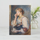 Pierre-Auguste Renoir - Vrouw met een brief Bedankkaart (Staand voorkant)