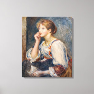 Pierre-Auguste Renoir - Vrouw met een Brief Canvas Afdruk