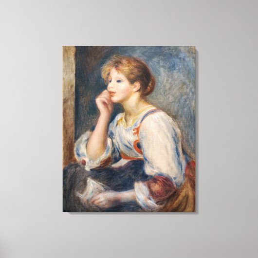 Pierre-Auguste Renoir - Vrouw met een brief Canvas Afdruk (Voorkant)