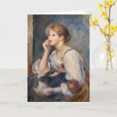Pierre-Auguste Renoir - Vrouw met een brief Kaart (Gele Bloem)