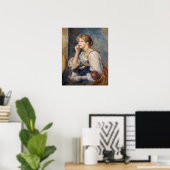 Pierre-Auguste Renoir - Vrouw met een Brief Poster (Thuiskantoor)