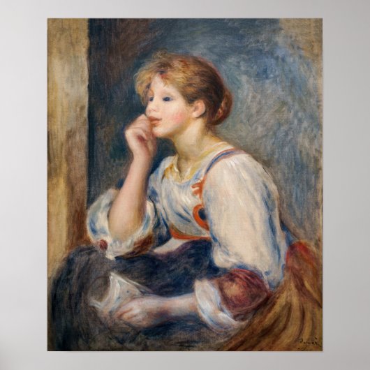 Pierre-Auguste Renoir - Vrouw met een brief Poster (Voorkant)