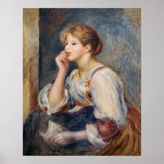 Pierre-Auguste Renoir - Vrouw met een Brief Poster (Voorkant)