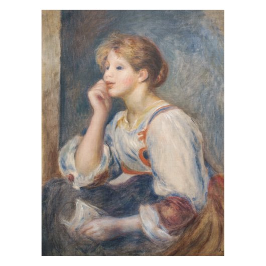 Pierre-Auguste Renoir - Vrouw met een brief Tafelkleed (Voorkant)