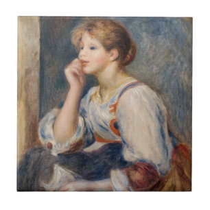 Pierre-Auguste Renoir - Vrouw met een brief Tegeltje