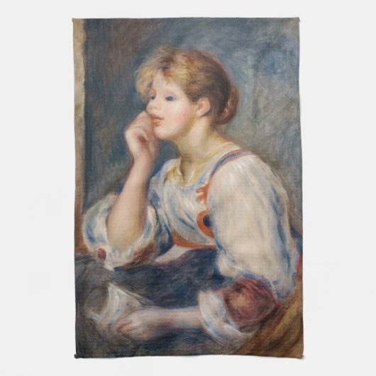 Pierre-Auguste Renoir - Vrouw met een brief Theedoek (Verticaal)
