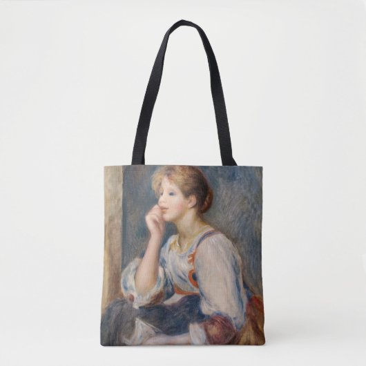 Pierre-Auguste Renoir - Vrouw met een brief Tote Bag (Voorkant)