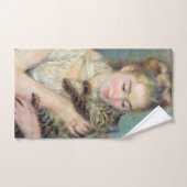 Pierre-Auguste Renoir - Vrouw met een kat Bad Handdoek (Handdoek)