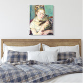 Pierre-Auguste Renoir - Vrouw met een kat Canvas Afdruk (Insitu (Slaapkamer))