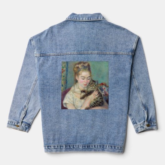 Pierre-Auguste Renoir - Vrouw met een kat Denim Jacket (Achterkant)