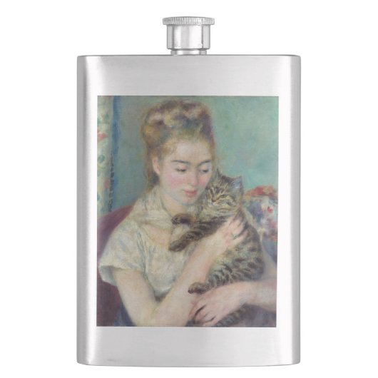Pierre-Auguste Renoir - Vrouw met een kat Flacon (Voorkant)