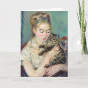 Pierre-Auguste Renoir - Vrouw met een kat Kaart