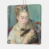 Pierre-Auguste Renoir - Vrouw met een kat Keramisch Ornament (Links)