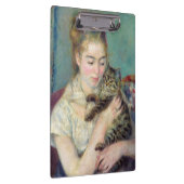Pierre-Auguste Renoir - Vrouw met een kat Klembord (Rechts)