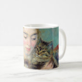 Pierre-Auguste Renoir - Vrouw met een kat Koffiemok (Voorkant rechts)