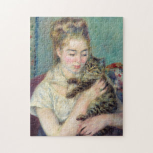 Pierre-Auguste Renoir - Vrouw met een kat Legpuzzel