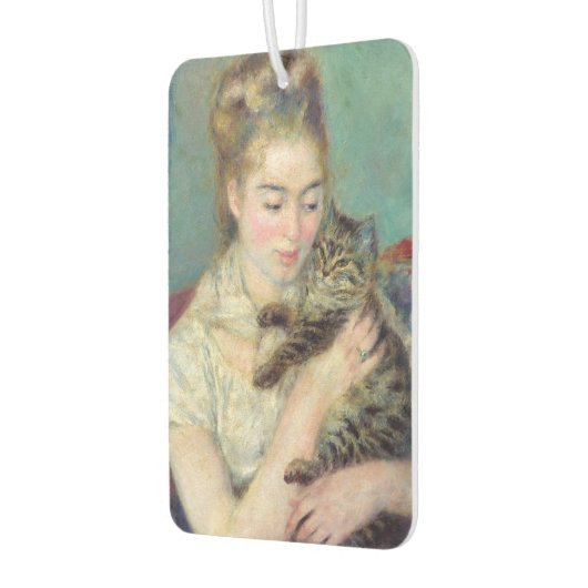 Pierre-Auguste Renoir - Vrouw met een kat Luchtverfrisser (Links)