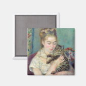 Pierre-Auguste Renoir - Vrouw met een kat Magneet (Voorkant / Achterkant)
