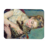 Pierre-Auguste Renoir - Vrouw met een kat Magneet (Horizontaal)