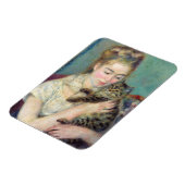 Pierre-Auguste Renoir - Vrouw met een kat Magneet (Linkerzijde)