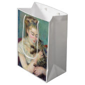 Pierre-Auguste Renoir - Vrouw met een kat Medium Cadeauzakje (Voorkant Gekanteld)